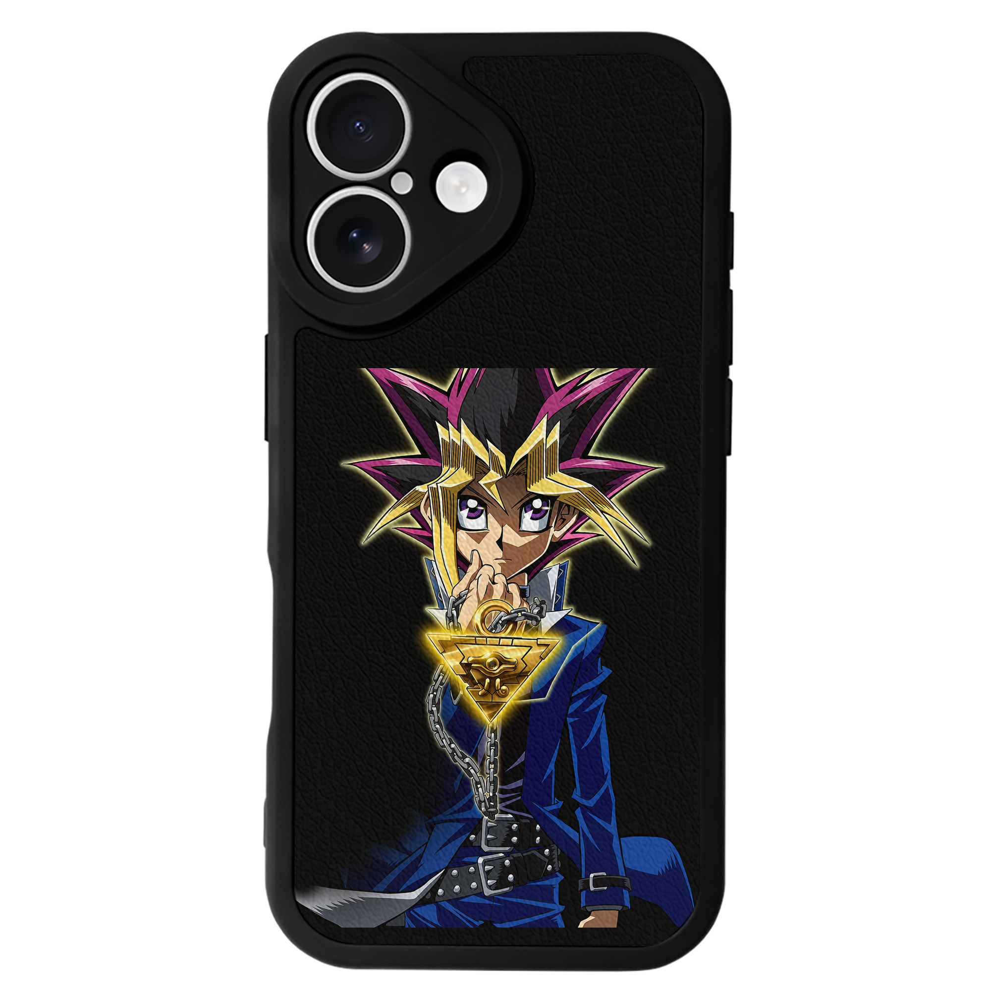 （画像用） 遊☆戯☆王 Yu-Gi-Oh! 【iPhone 16シリーズ対応】シリコンスマホケース（レザー調） 材質：シリコン